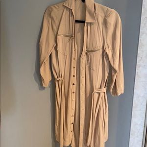 Bebe shirt dress with gold hardware